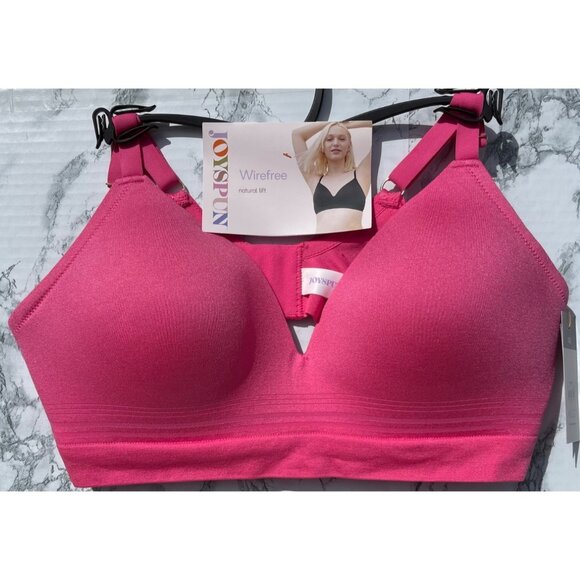 Joyspun Wirefree Bra Surf Pink XXL Adjustable Straps Hook & Eye Closure Sewn-In - Picture 1 of 5